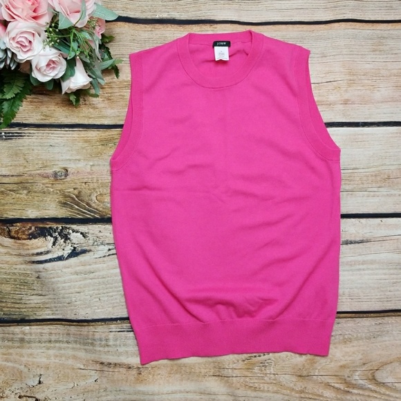 hot pink sweater vest